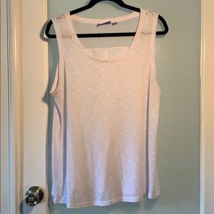Simply Vera Vera Wang White Tank with Sheer Back
